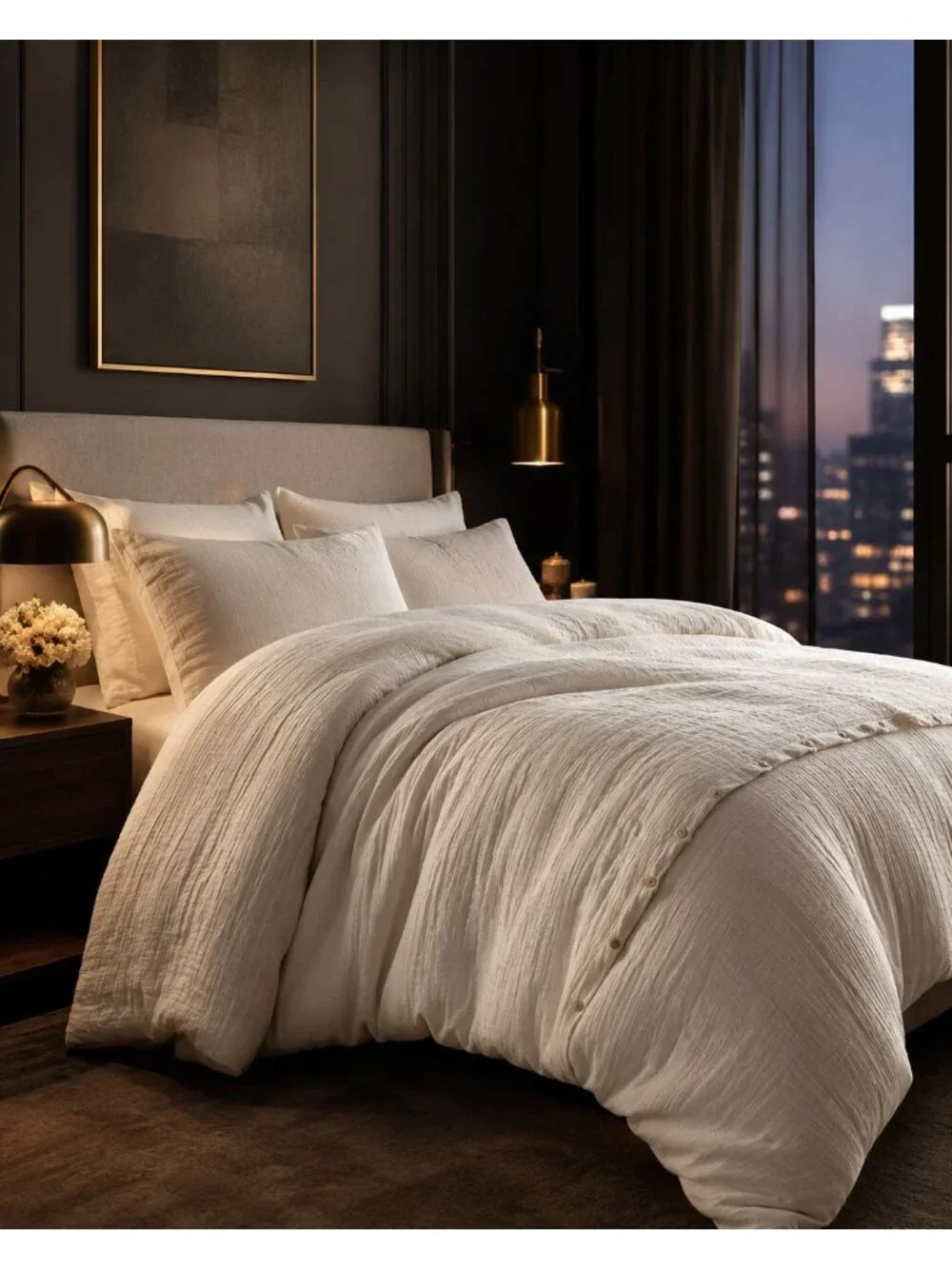 S20 | Quince Organic Airy Gauze Duvet Cover Set King Cal King Undyed NWOT